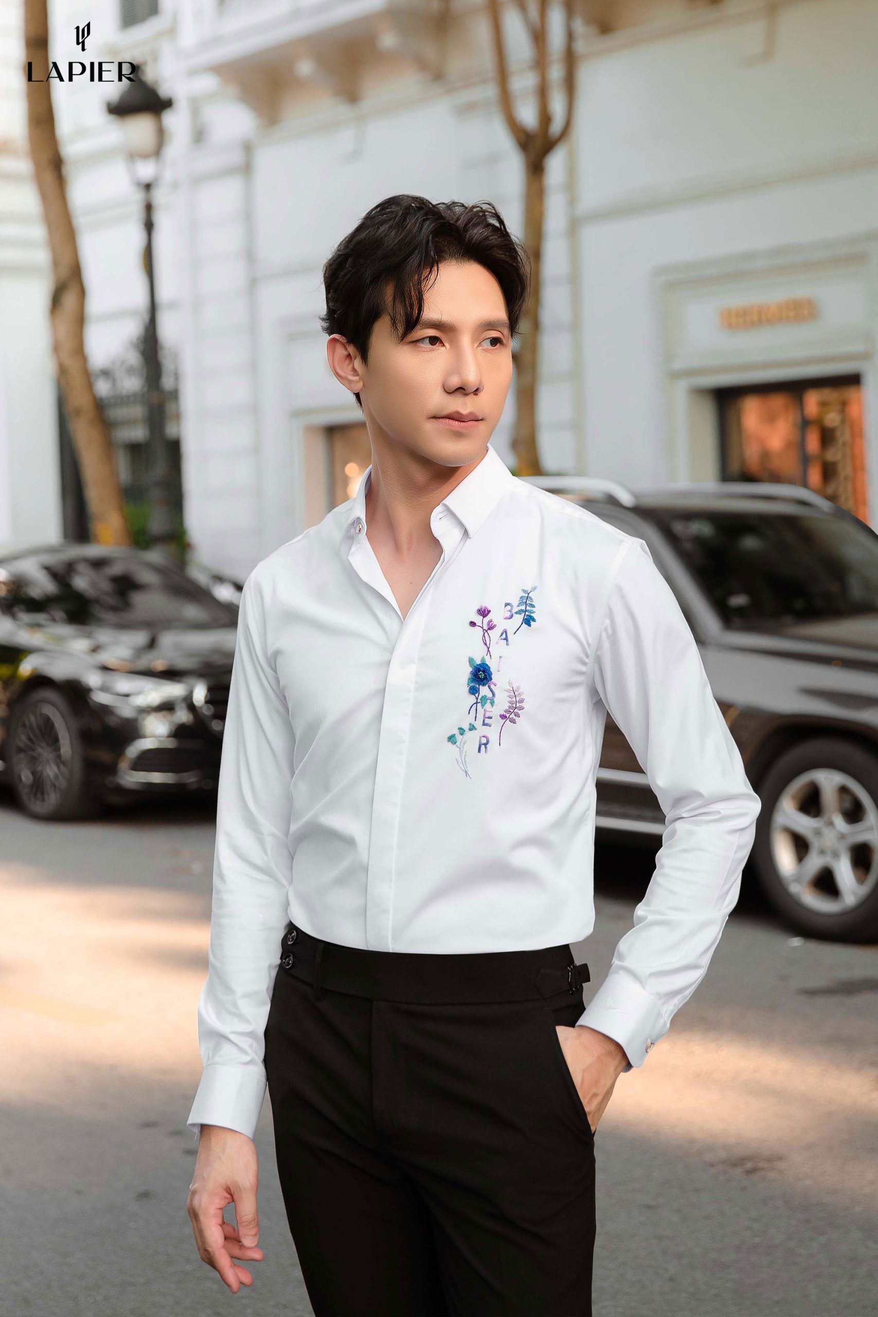 Áo sơ mi nam cao cấp LAPIER Thêu đính Thủ công Baiser/ Nụ hôn